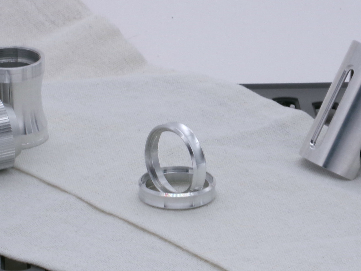 Pair of VHC compatible, aluminum lightsaber accent rings. One on side, one vertical.