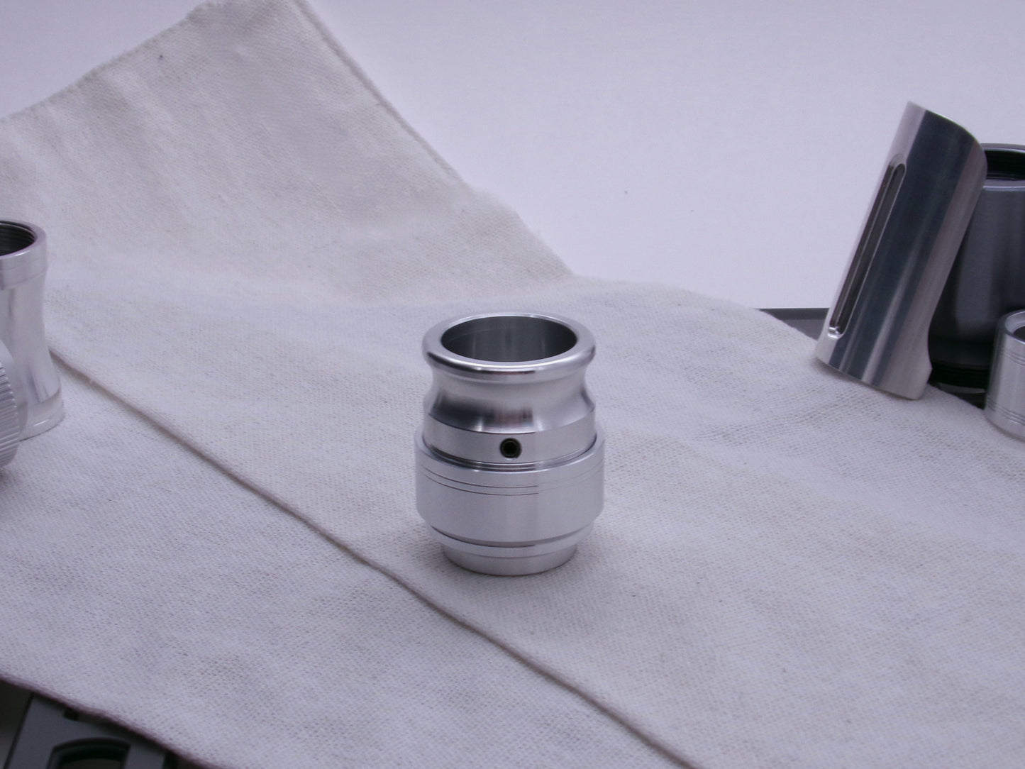 Emitter Tip installed atop three VHC compatible lightsaber components.