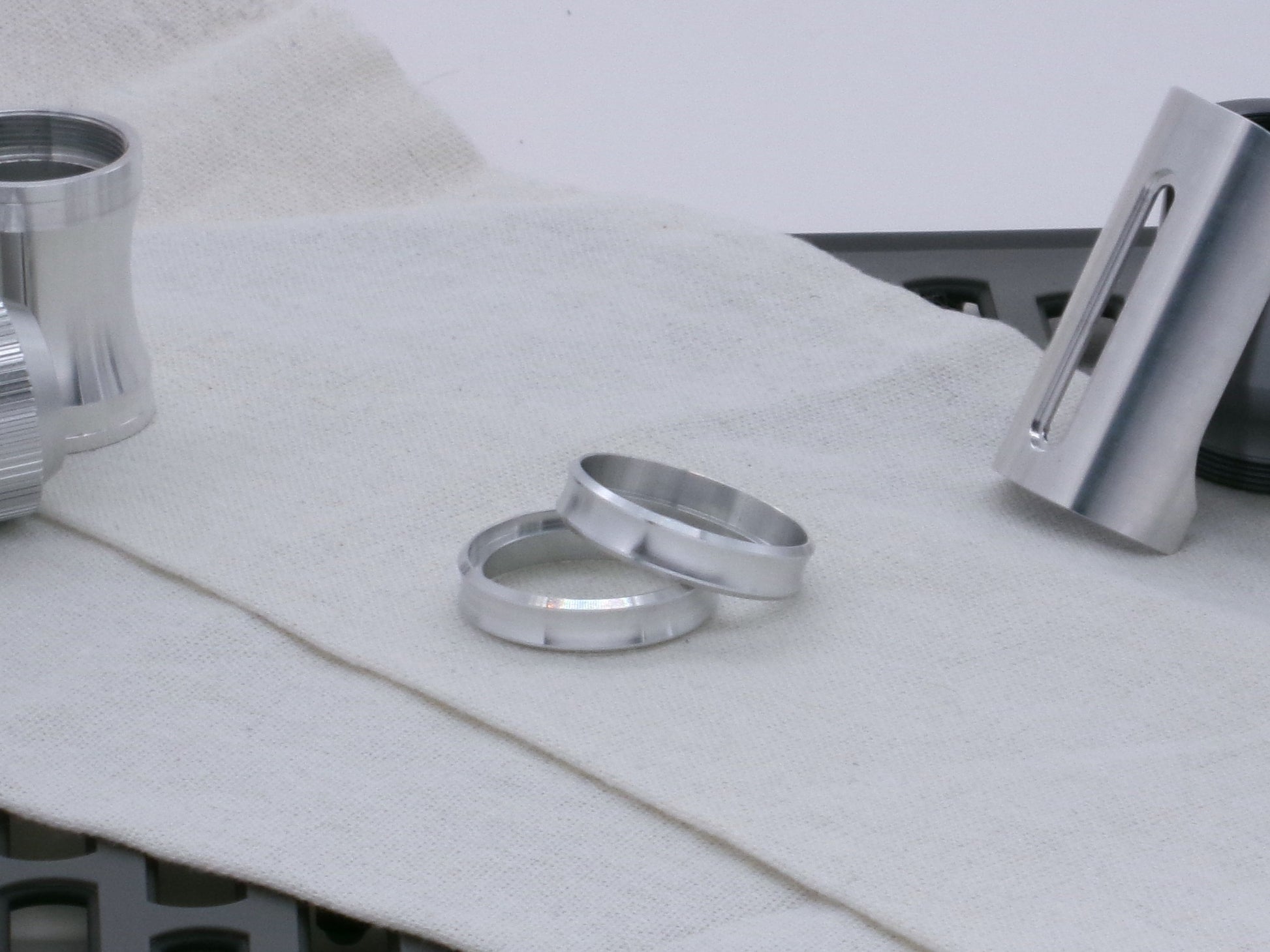 Pair of VHC compatible, aluminum lightsaber accent rings.