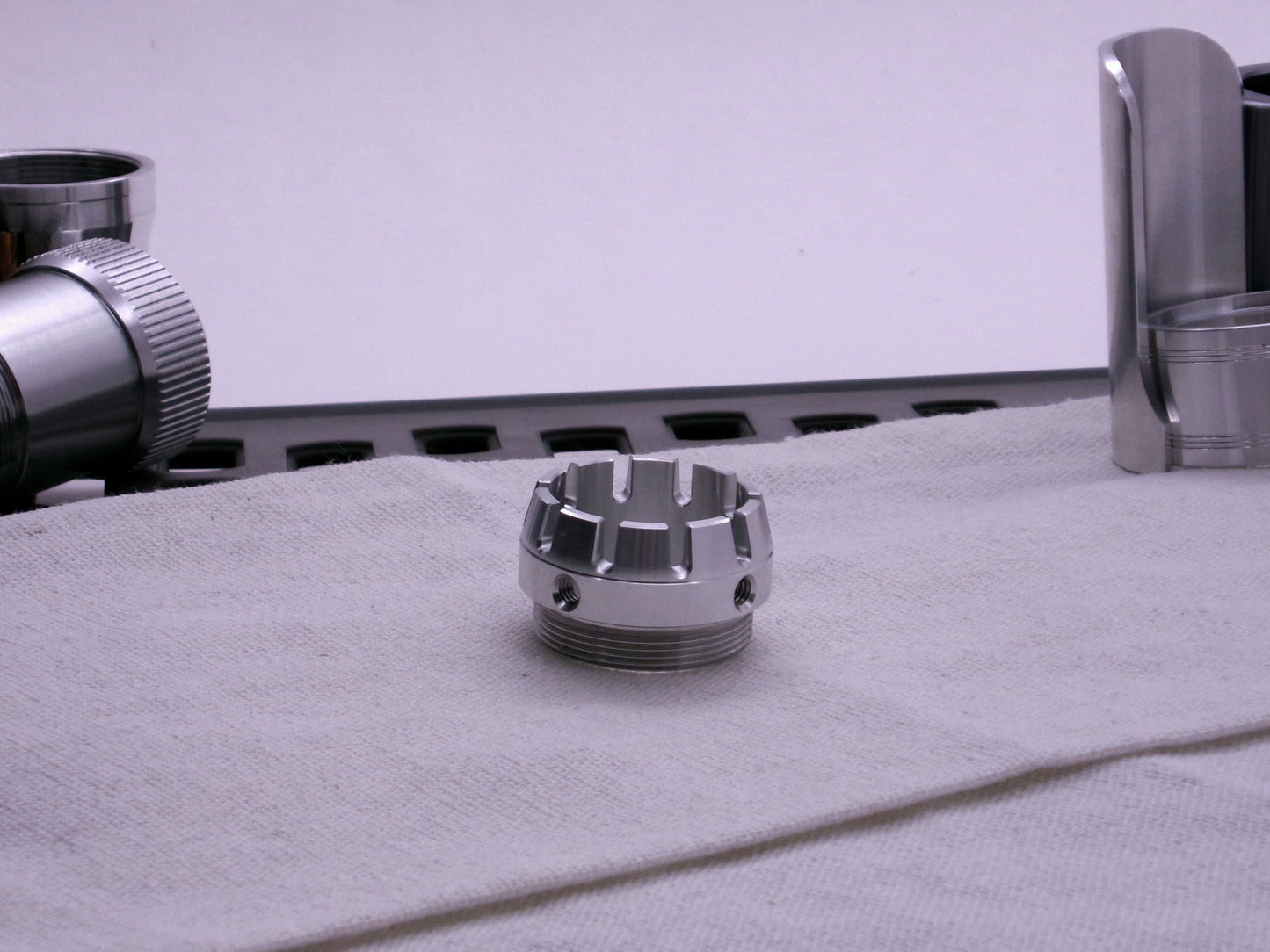 VHC compatible emitter tip sitting flat on cloth