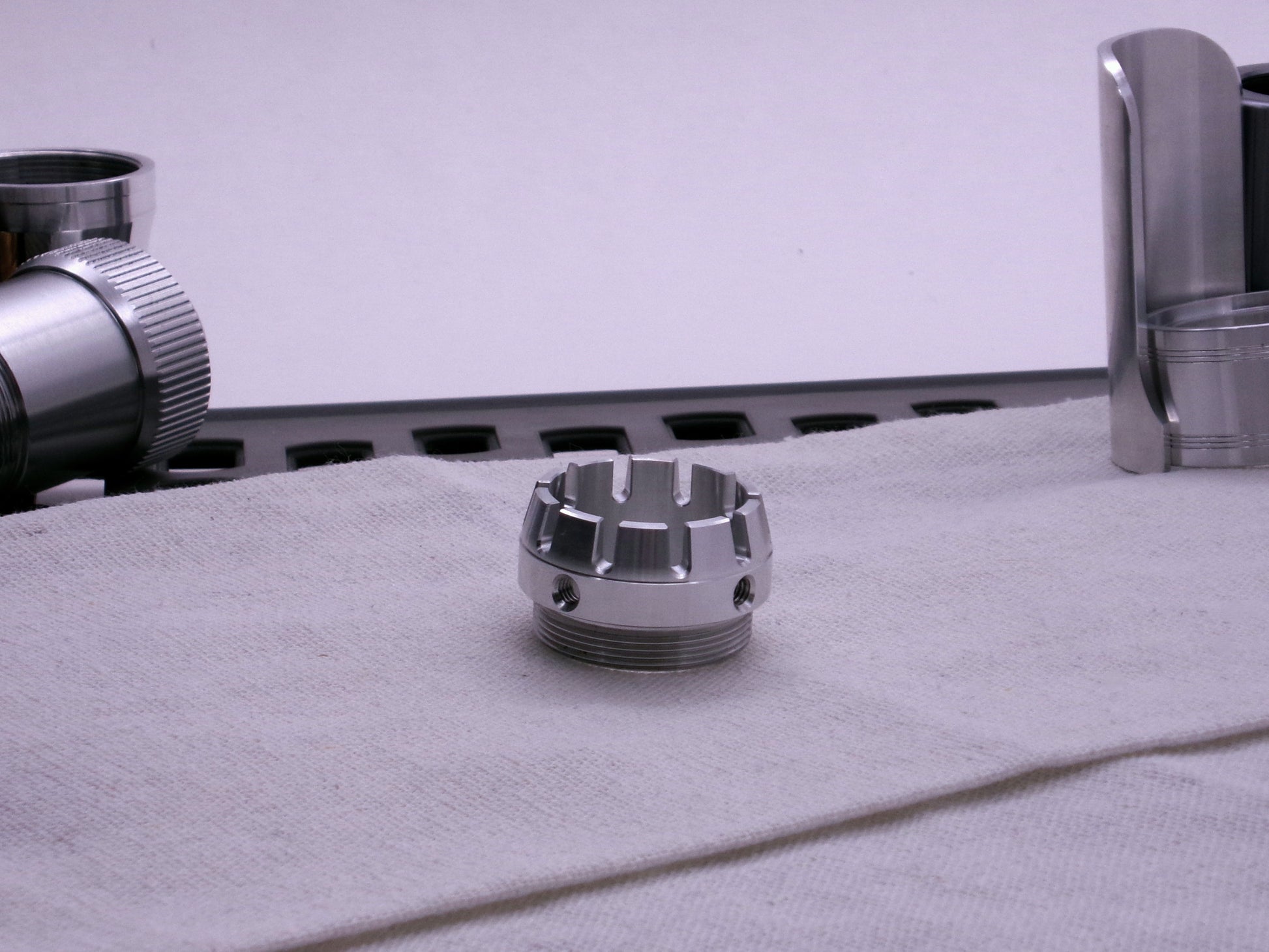 VHC compatible emitter tip sitting flat on cloth