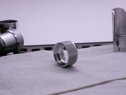 VHC compatible knurled body segment, 3/4 rear view on a cloth