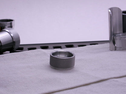 VHC compatible knurled body segment sitting flat on a cloth